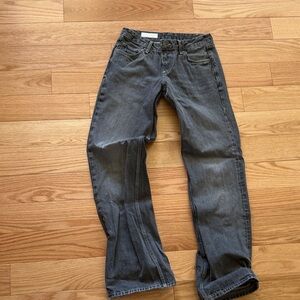 Zara Gray Jeans worn once, bought size too big. Size 4 straight leg low rise